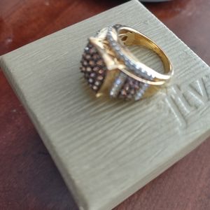 Chocolate Diamond Type Ring, Sz 7